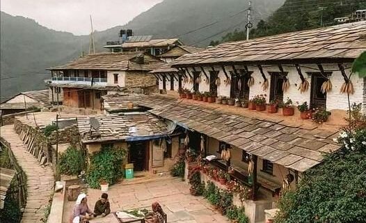 Traditional Pahadi House (पहाड़ी घर)